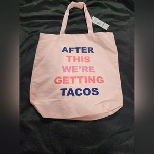 Tote bag pink After This We're Getting Tacos
